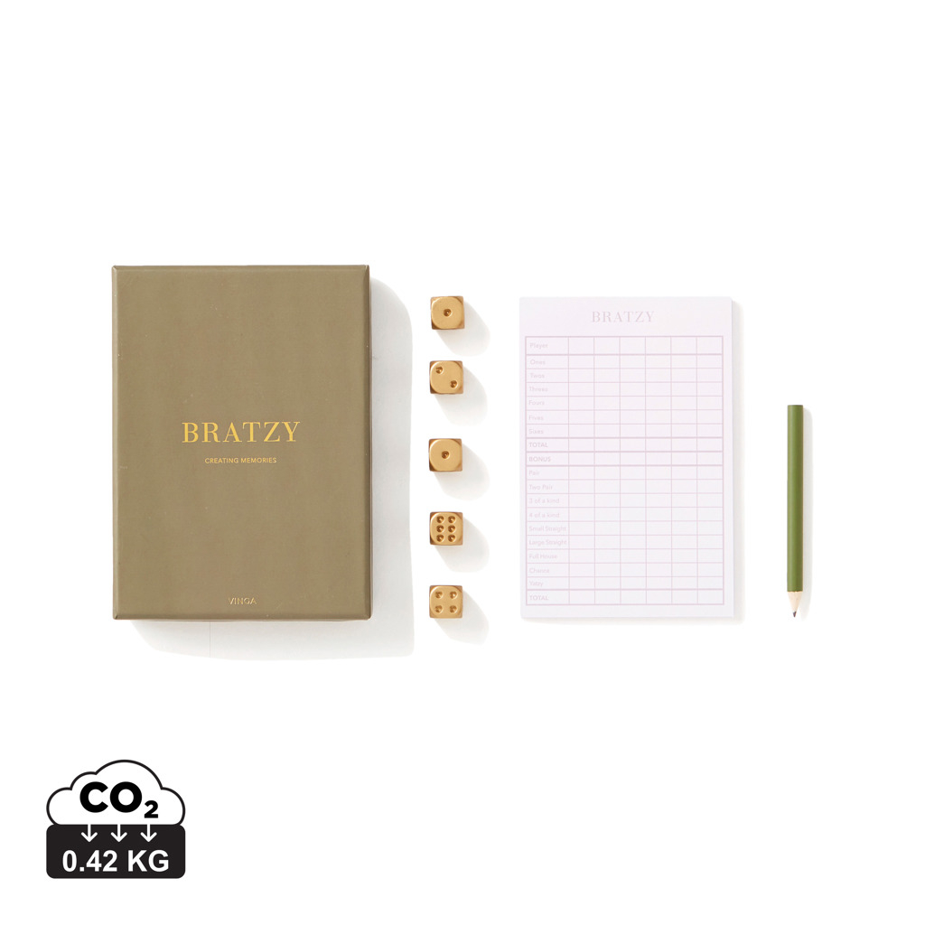 Jeu de table basse publicitaire Bratzy VINGA Vert 